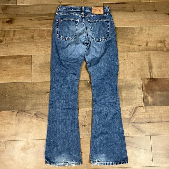 Vintage Y2K Abercrombie & Fitch 1892 Women’s Jeans 26x32 Blue Button Fly Flare - Picture 2 of 12